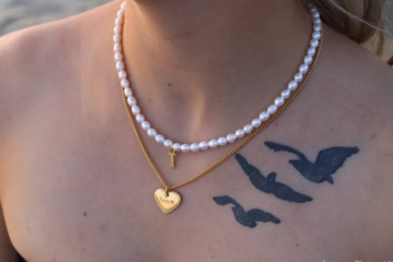 Finaste Ketting hartje met naam kleur goud Fashion