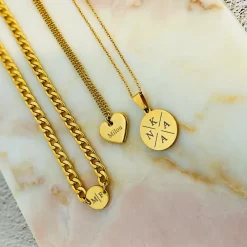 Finaste Ketting hartje met naam kleur goud Fashion