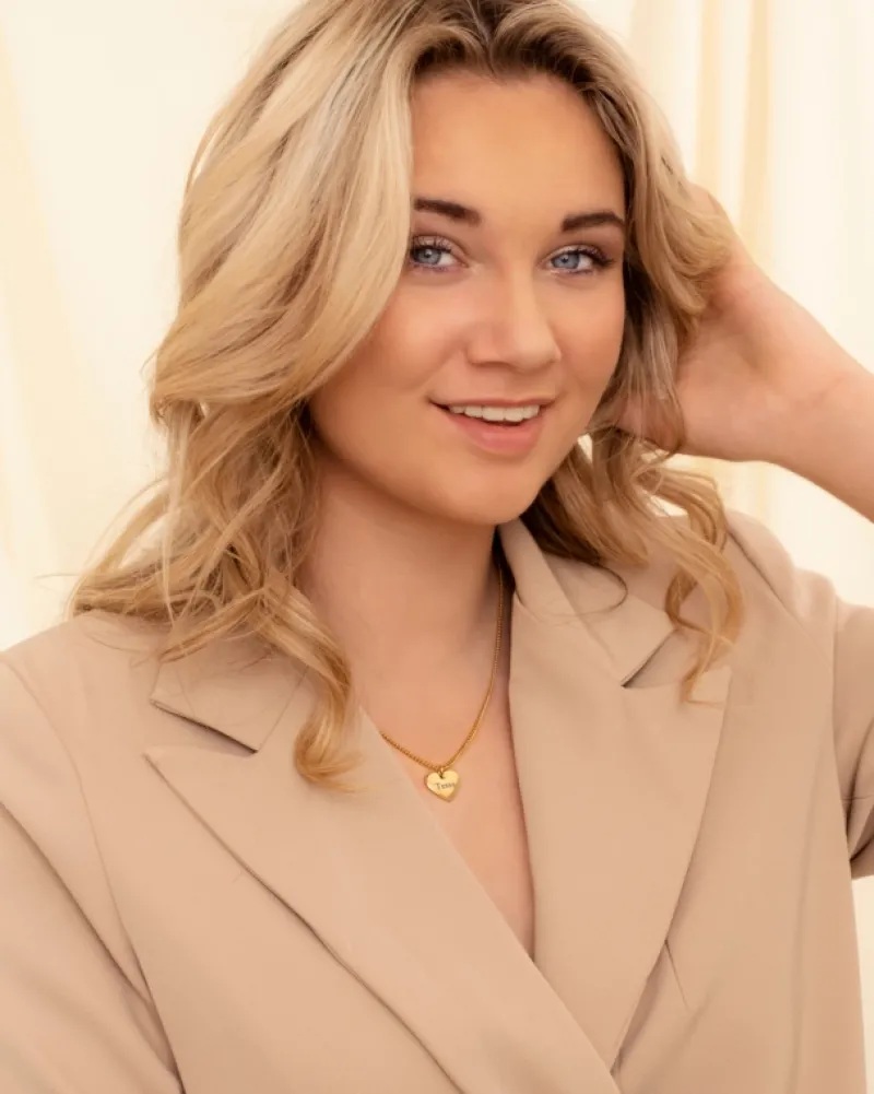Finaste Ketting hartje met naam kleur goud Fashion