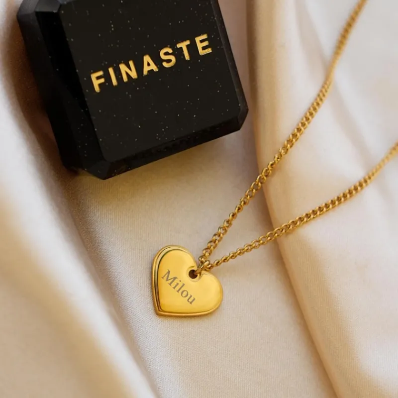 Finaste Ketting hartje met naam kleur goud Fashion