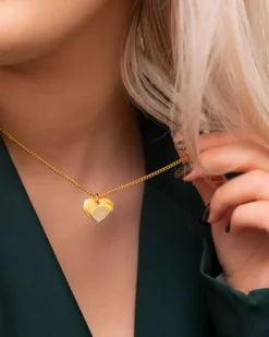 Finaste Ketting hartje met vingerafdruk goudkleurig Fashion