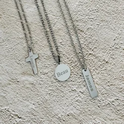 Finaste Ketting heren met tekst Fashion