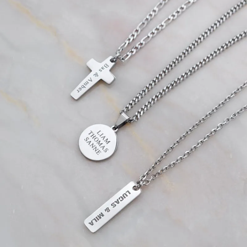 Finaste Ketting heren met tekst Fashion