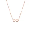 Finaste Ketting infinity Rose goud kleurig Fashion