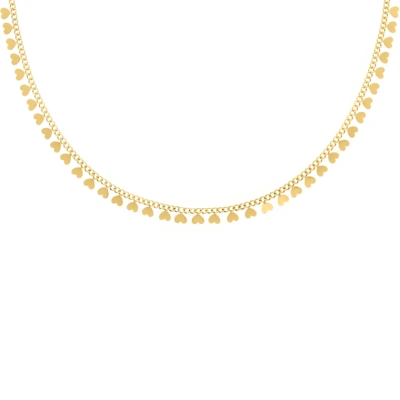 Finaste Ketting little hearts goudkleurig Online