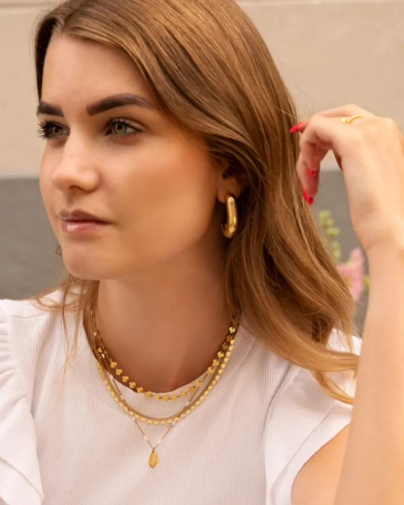 Finaste Ketting little hearts goudkleurig Online