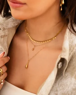 Finaste Ketting little hearts goudkleurig Online