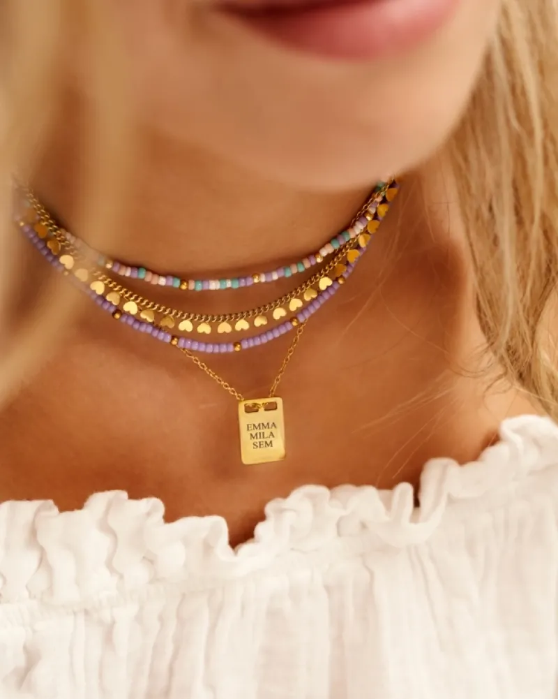 Finaste Ketting little hearts goudkleurig Online
