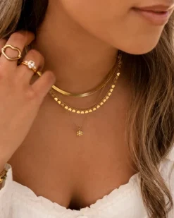 Finaste Ketting little hearts goudkleurig Online