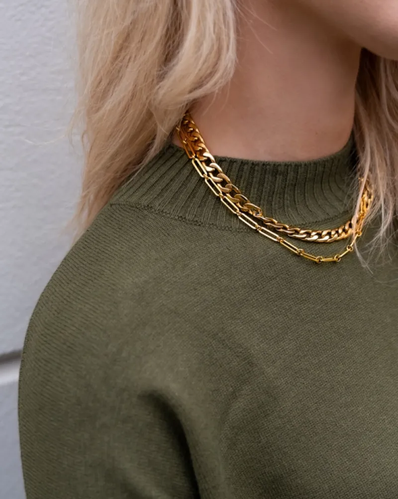 Finaste Ketting long chains gold plated Discount