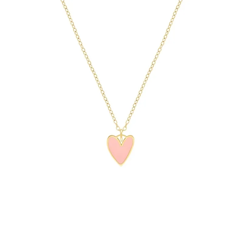 Finaste Ketting love heart pink goudkleurig Fashion