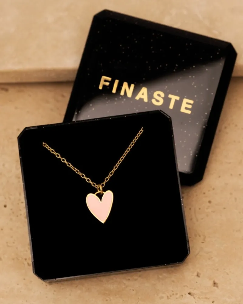Finaste Ketting love heart pink goudkleurig Fashion