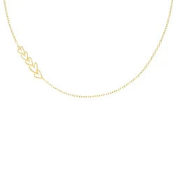 Finaste Ketting love hearts multi goudkleurig Fashion