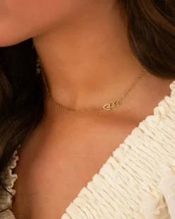 Finaste Ketting love hearts triple goudkleurig Outlet