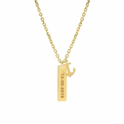 Finaste Ketting mannen met naam anker goud kleurig Discount