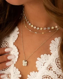 Finaste Ketting met bolletjes pastel Best