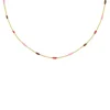 Finaste Ketting met bolletjes pink color mix goudkleurig Sale