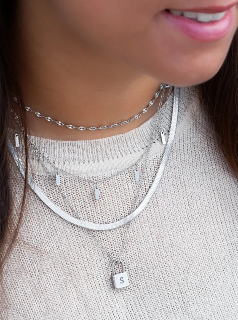 Finaste Ketting met graveerbaar slotje New