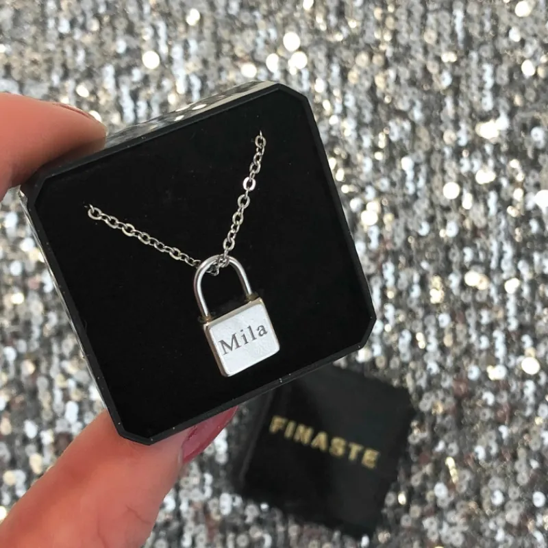 Finaste Ketting met graveerbaar slotje New