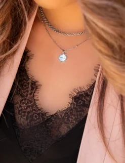 Finaste Ketting met graveerbare Vintage coin Online