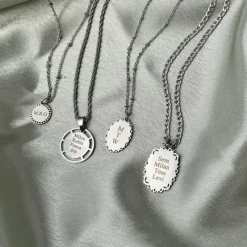 Finaste Ketting met graveerbare Vintage coin Online
