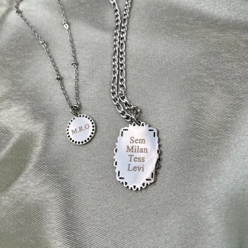 Finaste Ketting met graveerbare Vintage coin Online