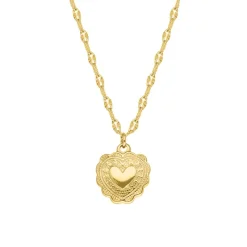 Finaste Ketting met hartje vintage kleur goud Sale