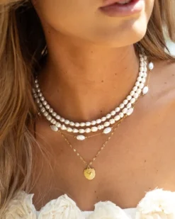 Finaste Ketting met hartje vintage kleur goud Sale