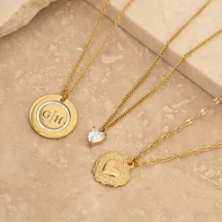 Finaste Ketting met hartje vintage kleur goud Sale