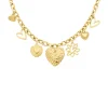 Finaste Ketting met hartjes bedels goudkleurig Sale