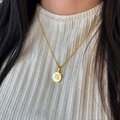 Finaste Ketting met jouw tekst goud kleurig Outlet