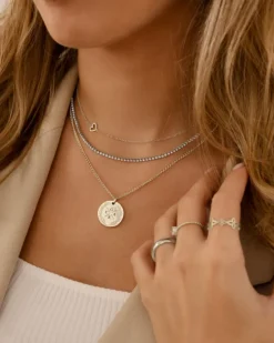 Finaste Ketting met side way hartje Clearance