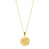 Finaste Ketting Met Tekst Rond Goud Kleurig Fashion