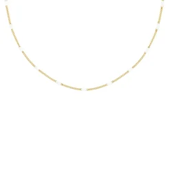 Finaste Ketting Met Witte Bolletjes Goudkleurig Hot