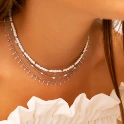 Finaste Ketting Met Witte Bolletjes Online