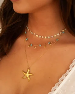 Finaste Ketting met zeester goudkleurig Outlet