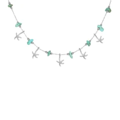 Finaste Ketting met zeesterren turquoise Best