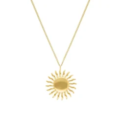 Finaste Ketting met zonnetje statement goudkleurig Best