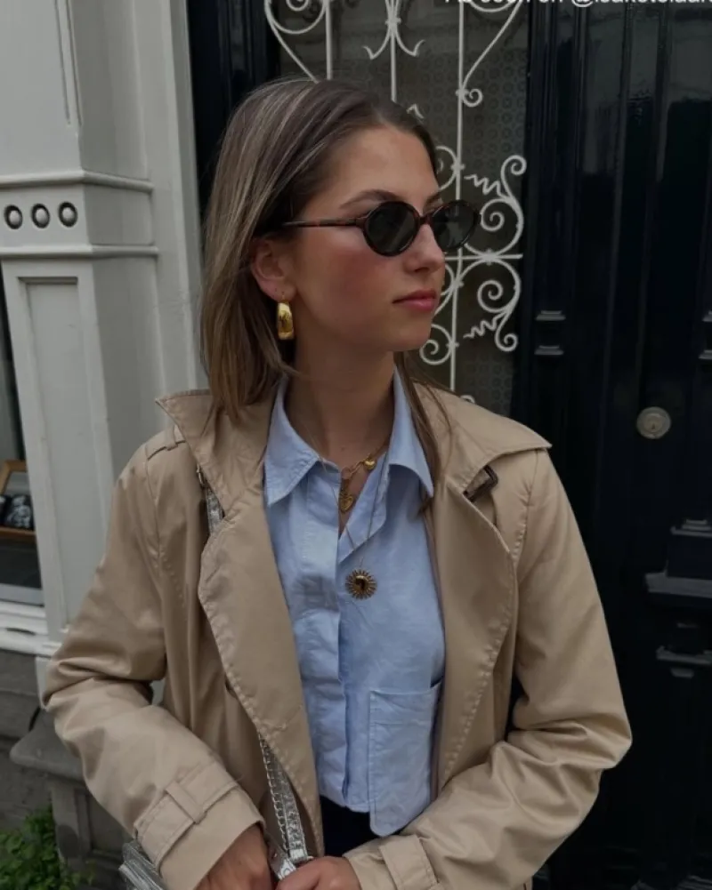 Finaste Ketting met zonnetje statement goudkleurig Best