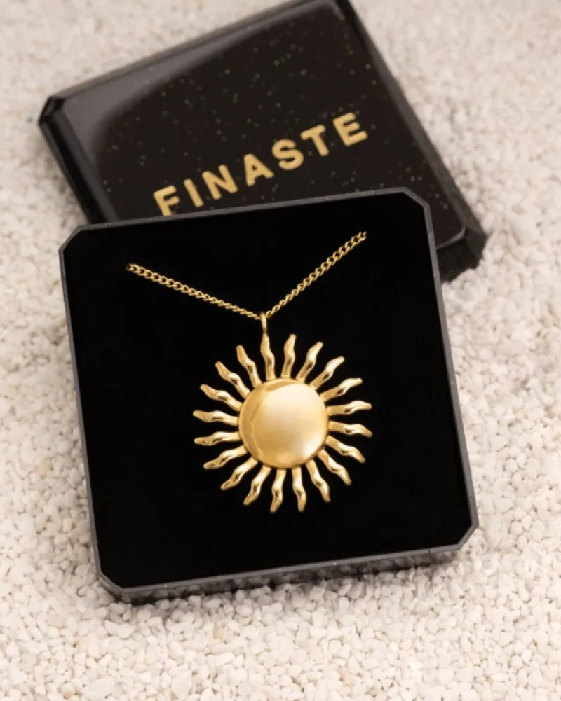 Finaste Ketting met zonnetje statement goudkleurig Best