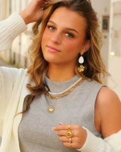 Finaste Ketting met zonnetje statement goudkleurig Best