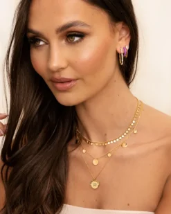 Finaste Ketting oorbellen opal goldplated New