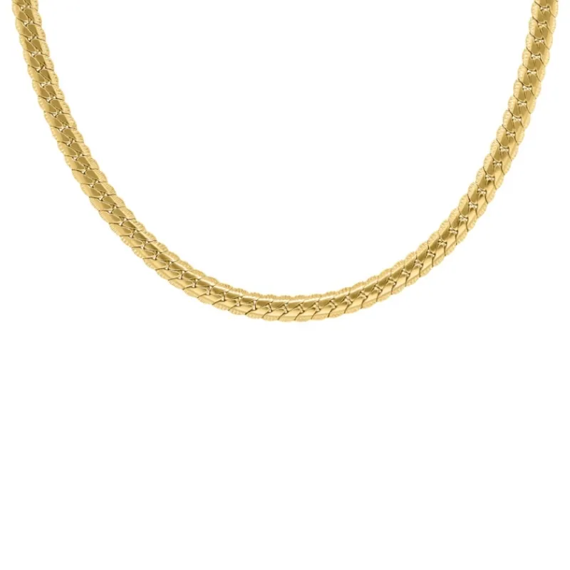 Finaste Ketting platte chain vintage goudkleurig Online