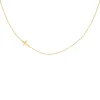 Finaste Ketting side way cross goldplated Best