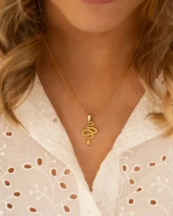 Finaste Ketting slang goudkleurig Outlet