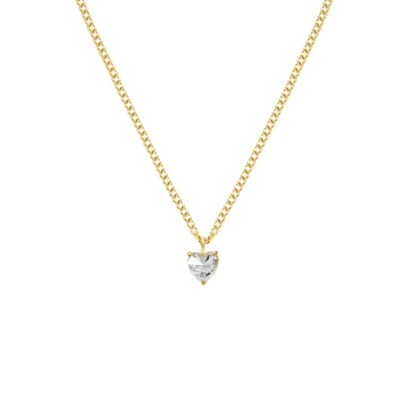 Finaste Ketting sparkle heart goldplated Clearance