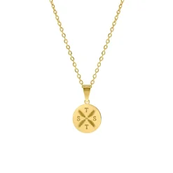 Finaste Ketting vier letters goud kleurig Best
