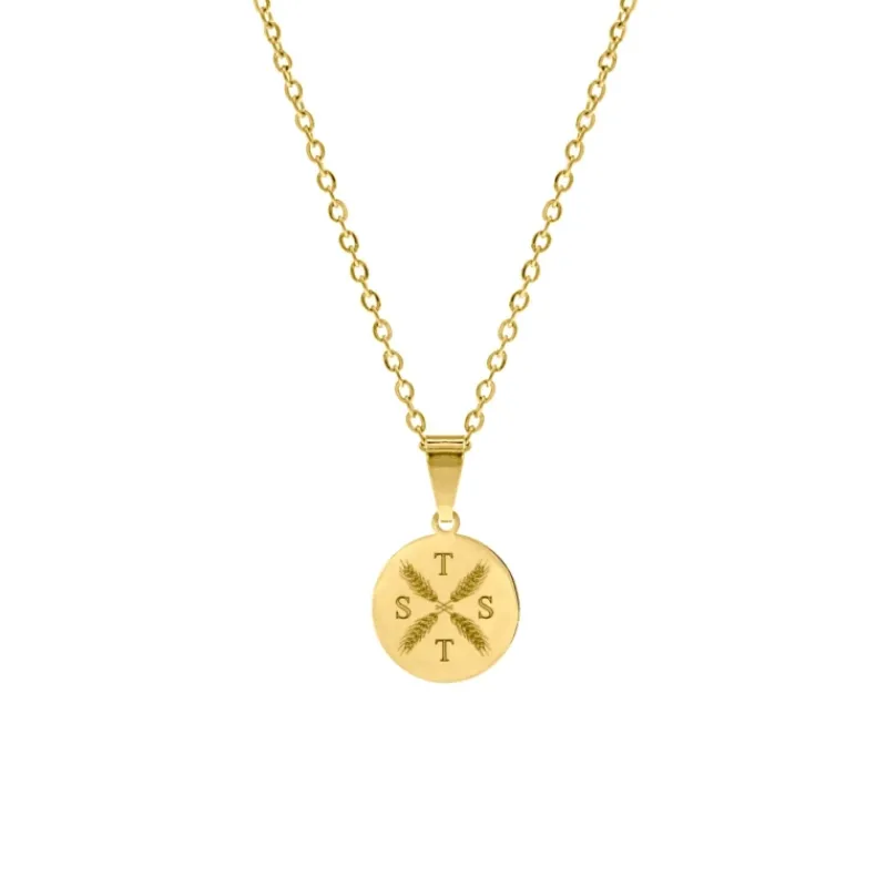 Finaste Ketting vier letters goud kleurig Best