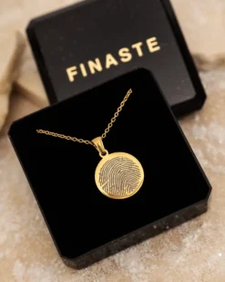 Finaste Ketting vingerafdruk goud kleurig New