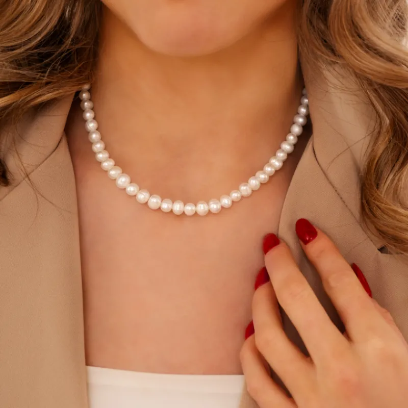 Finaste Korte parelketting Discount